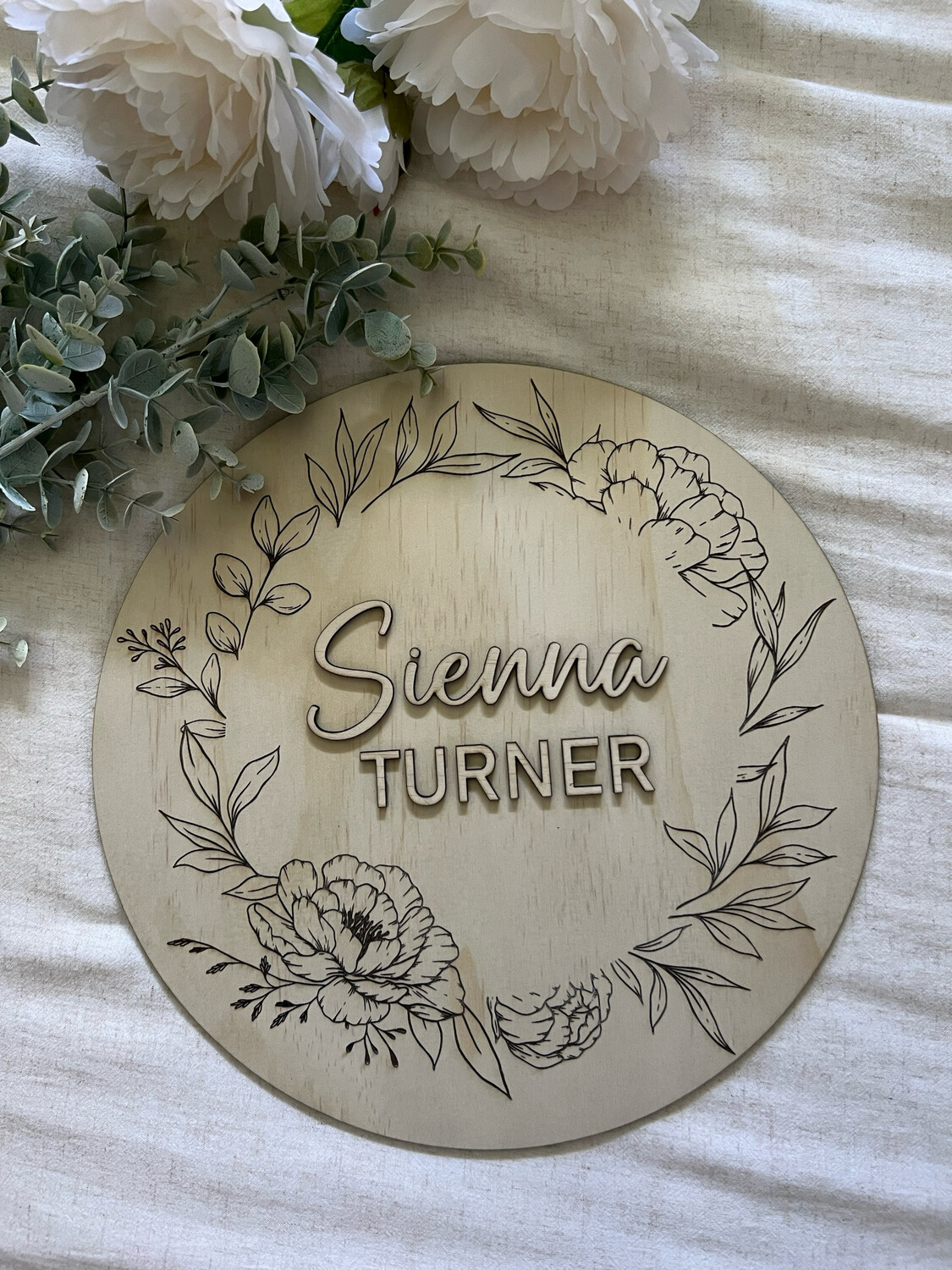 Wooden Name Sign - large