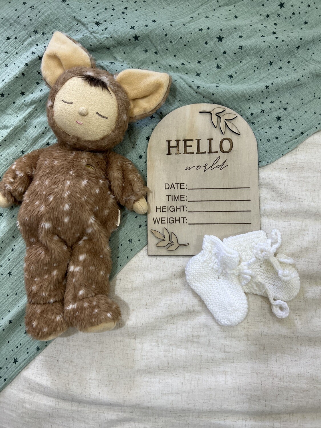 Wooden Birth Details Sign