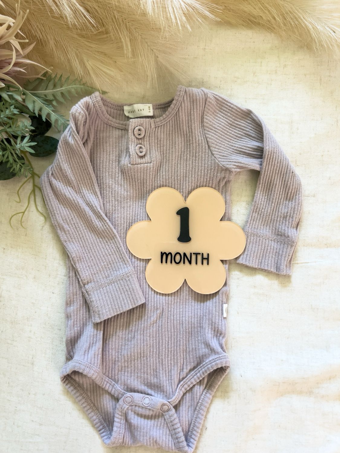 Acrylic Baby Milestone Flowers