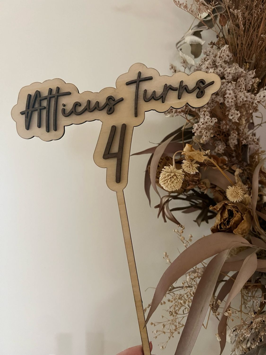 Wooden Cake Topper