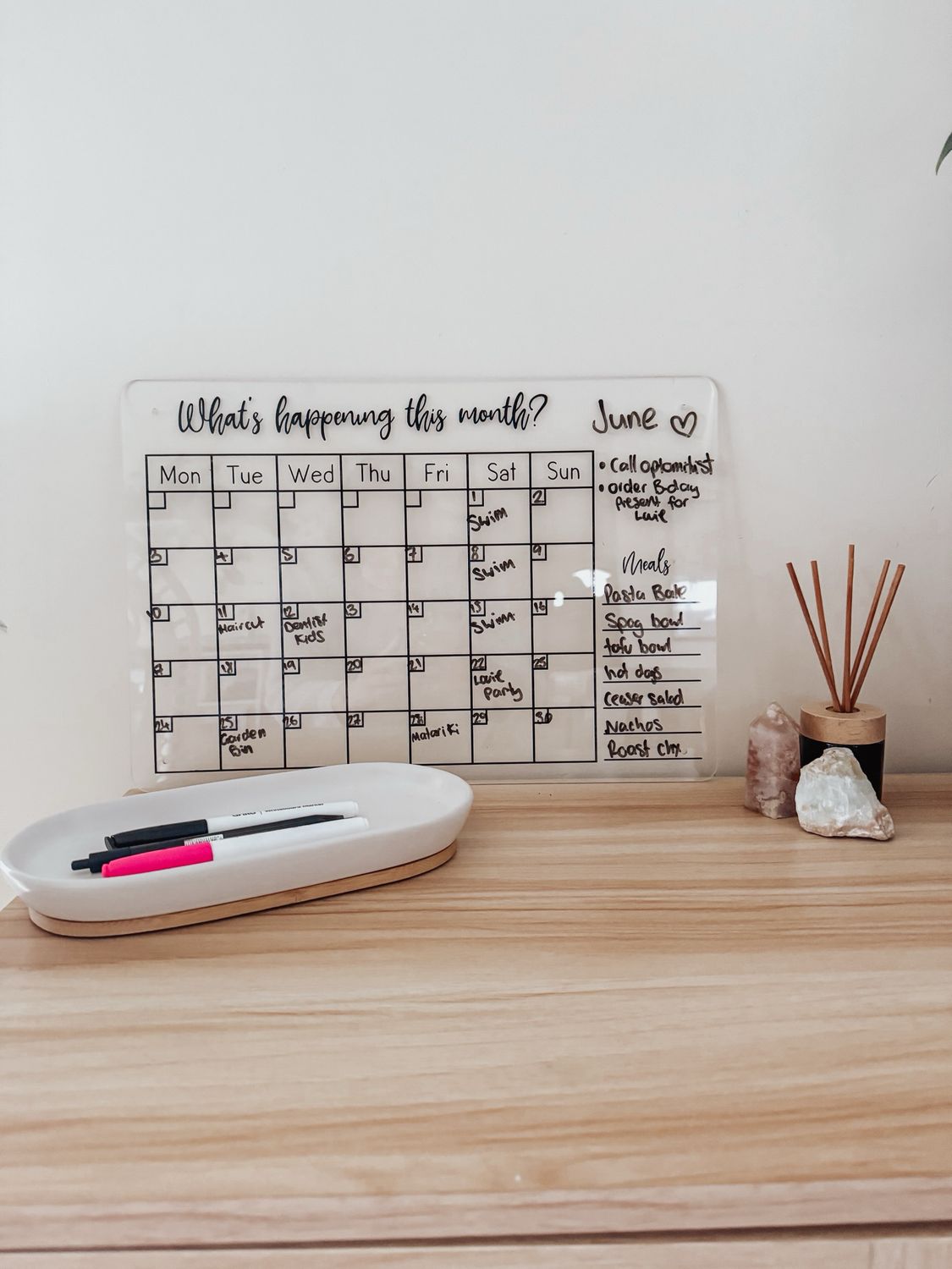 Personalised Family wall planner - Acrylic