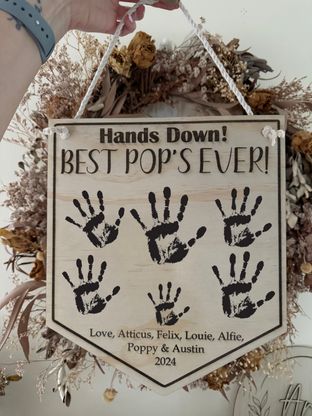 Fathers Day Wooden Hanging Sign Keepsake