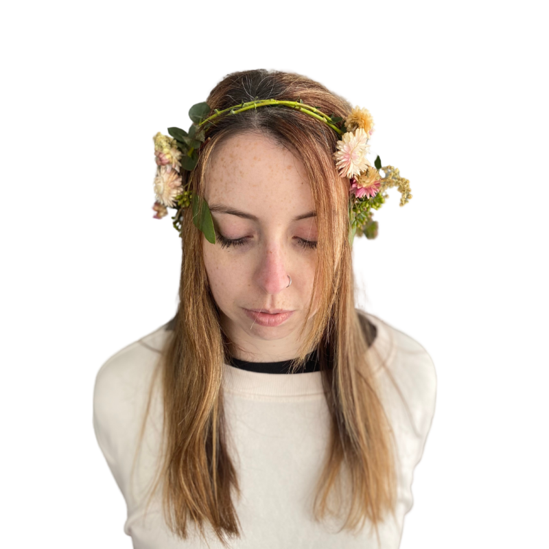 Boho Flower Girl Crown