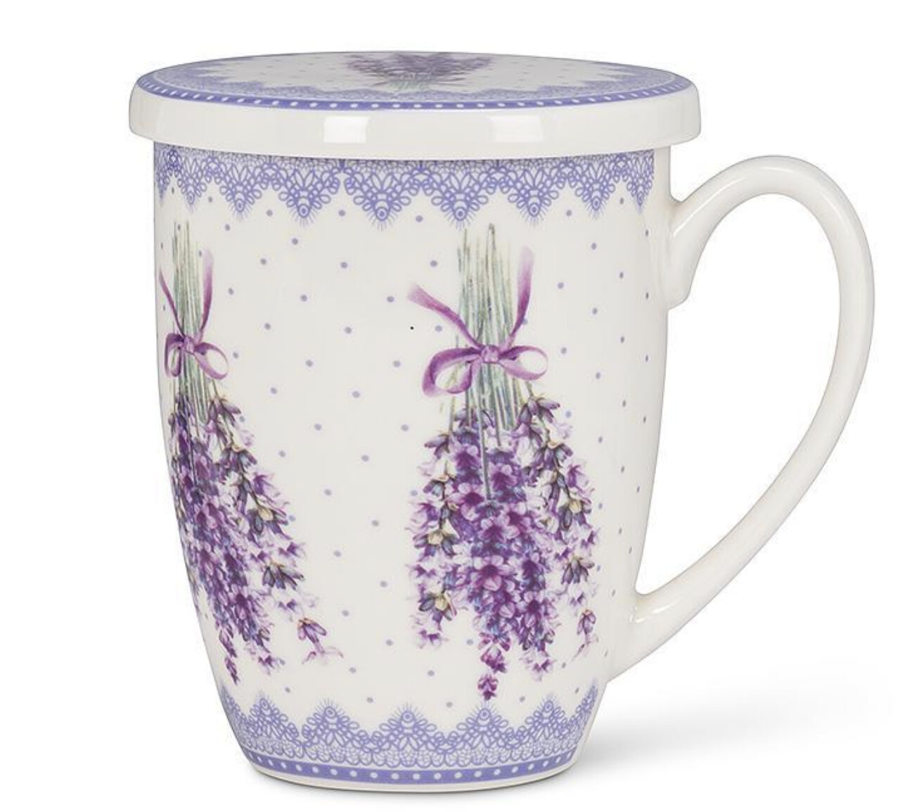 Lavender Mug with Strainer