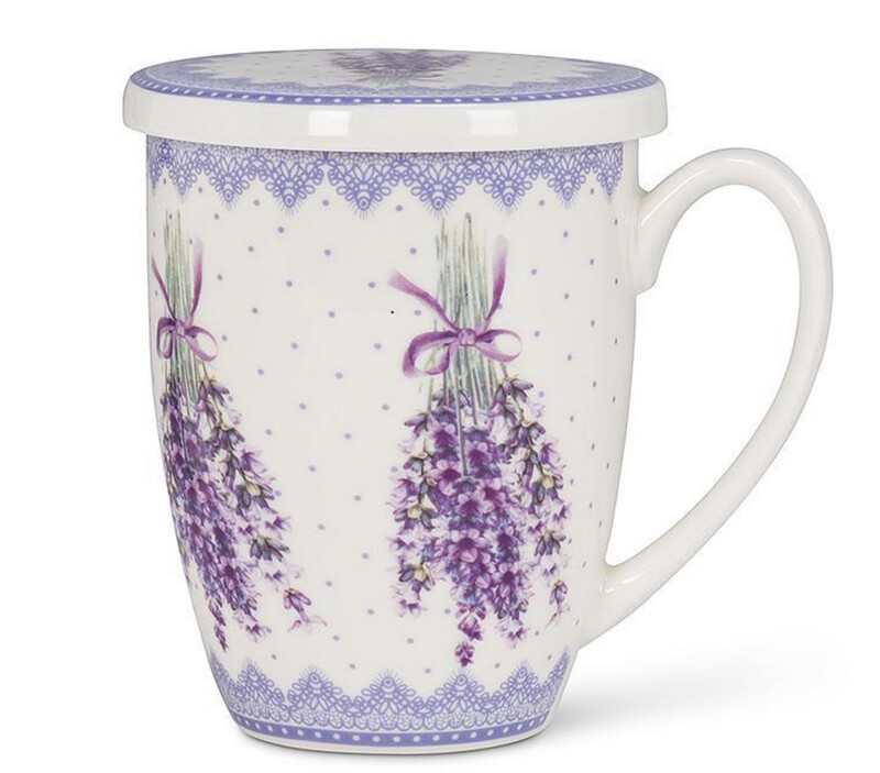 Lavender Mug with Strainer