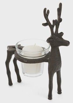 Cast Iron Candle Holder Deer