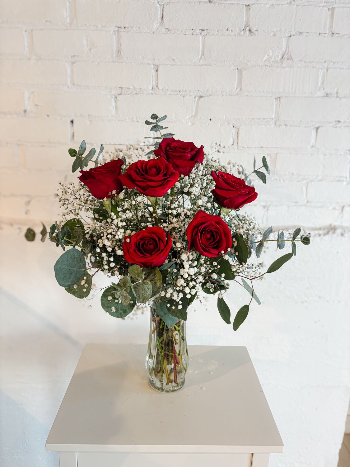 Roses  Vased, Size: 1/2 Dozen