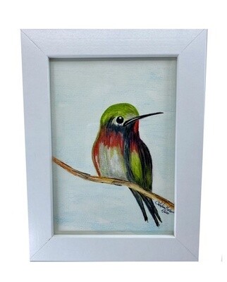 Bird on a Branch Watercolor - 6.5