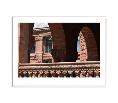 Malden Public Library: Arches with Decorative Rail Card