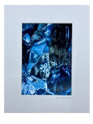 Blue Abstract - 8x10 Matted Photo Print A