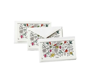 Floral Gift Tag Mini Note Card (Set of 3)