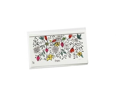 Floral Gift Tag Mini Note Card
