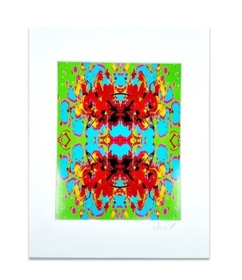 Green, Turquoise & Red Digital Print, 11