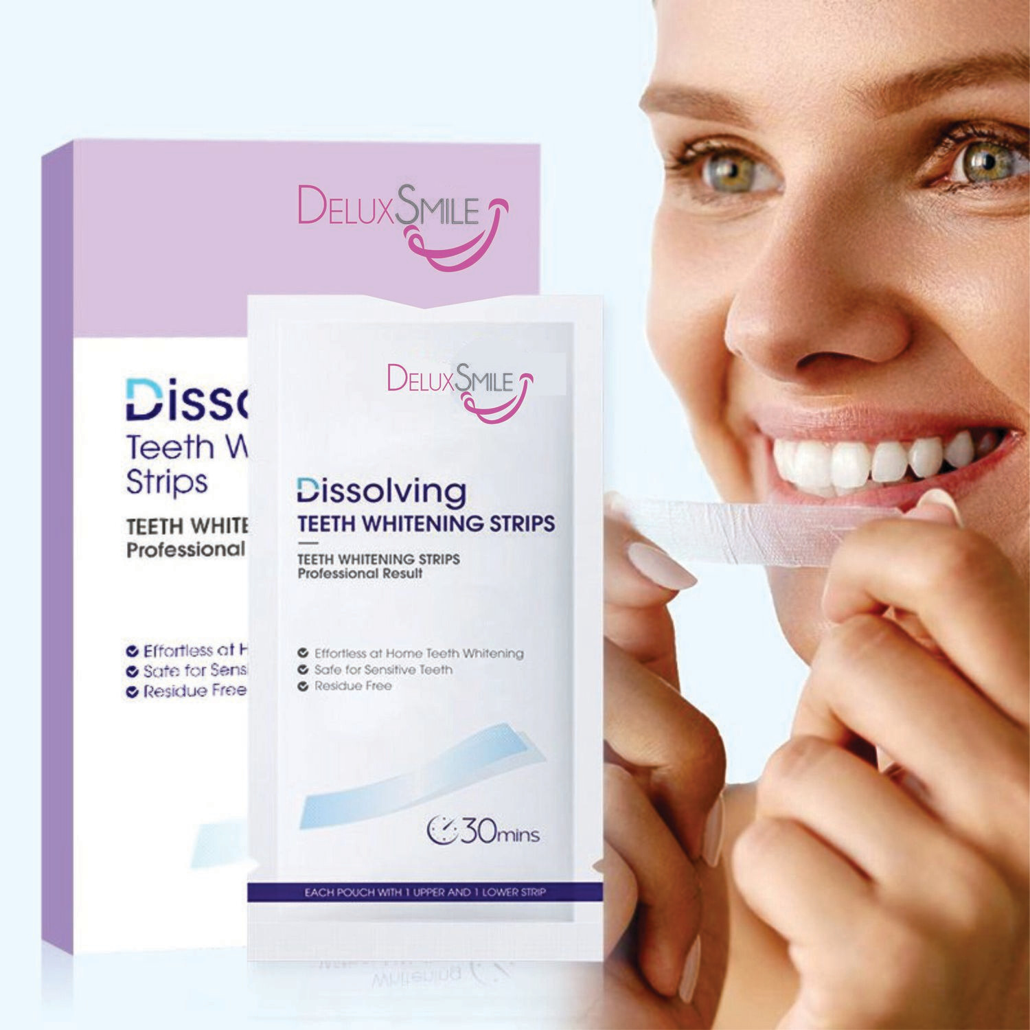 Dissolving Teeth Whitening Strips