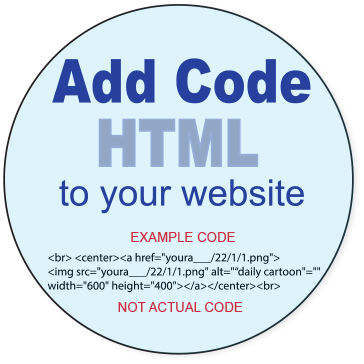 HTML CODE to Post daily Artificial Intelligence Cartoon to your Web Page