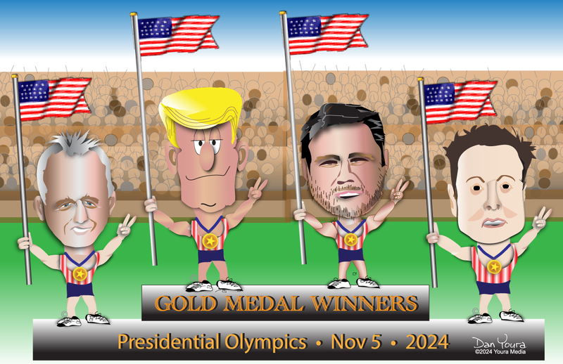 Trump Olympic Gold Medal 11" x 8.5"
