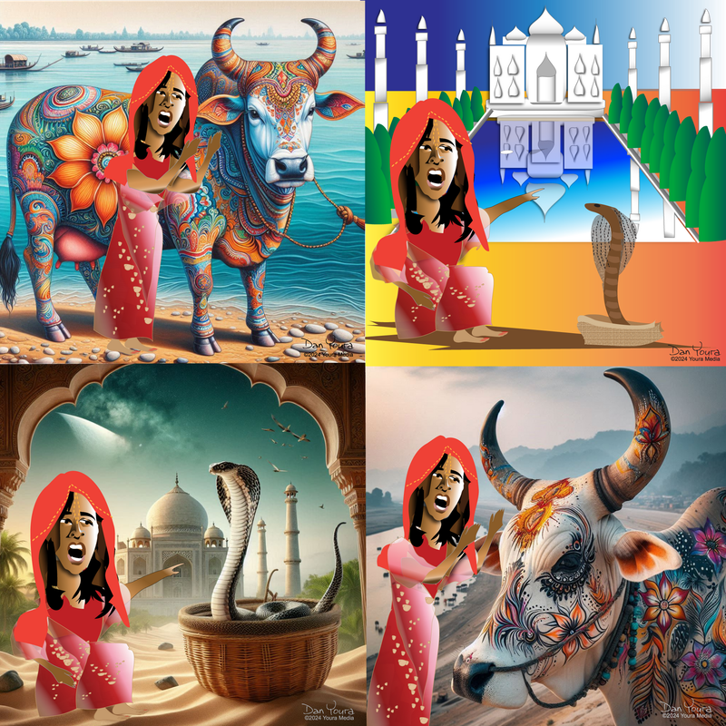 Kamala Indian Heritage – 4 Colorful Images