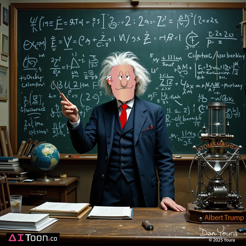 AIToon Trump Einstein