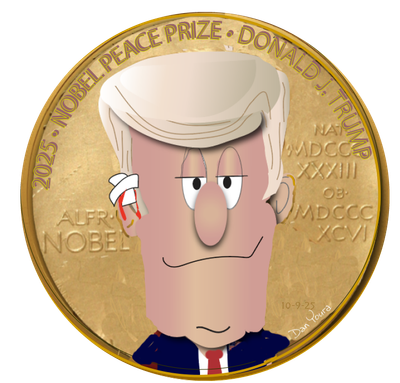 NOBLE DONALD J. TRUMP WINS 2025 NOBLE PEACE MEDALLION