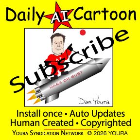 Syndication of "Daily Cartoon by Youra" posted on Your Media. $99 per month.