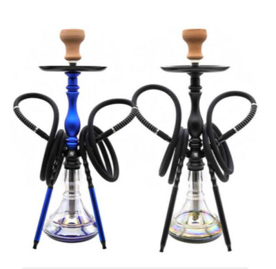 Social Hookah Hermes with 2 Hose Included (A-17) | 24 inch | Assorted Colors
