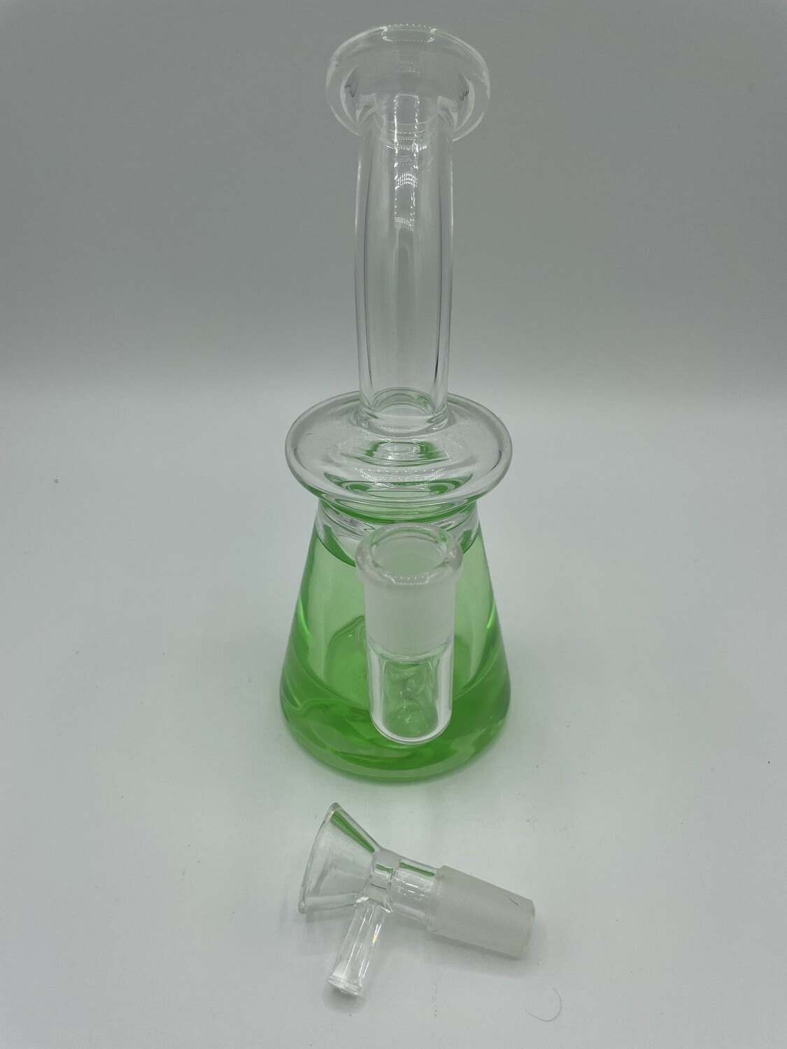 Double Tube with Gel Hanger Banger Rig 7 Inch Glass Water Pipe - Assorted Colors