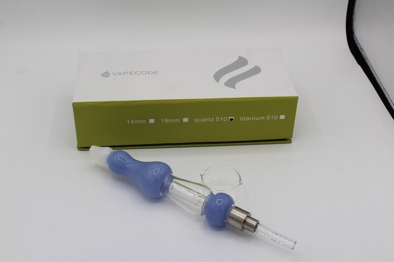 VapeCode Full Color Nectar Collector with Quartz Nail NC-003 | 14mm