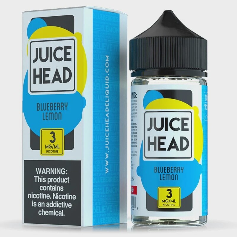 Juice Head Series E-Juice 100mL, Flavor: Blueberry Lemon, Nicotine Strength: 00mg