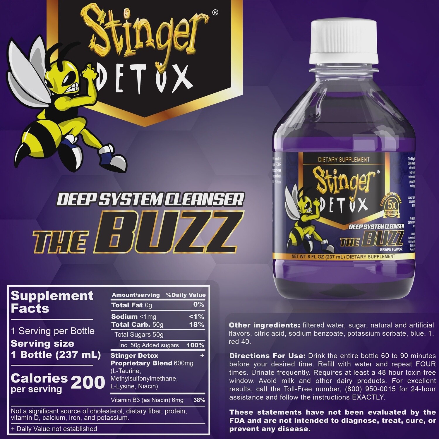 Stinger Detox Deep System Cleanser The Buzz 5x