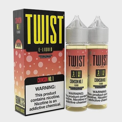 Twist E-Liquid 60mL, Nicotine Strength: 03mg, Flavor: Crimson No. 1 (Strawberry Crush Lemonade)