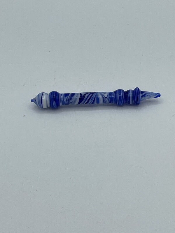 Thick Marble Pencil 6" Heavy Glass Dabber