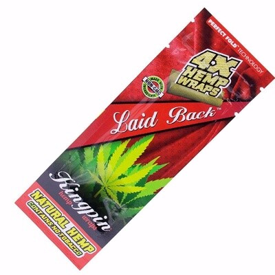 Kingpin Hemp Pre-Rolled Wraps | Laid Back | 4 Pack