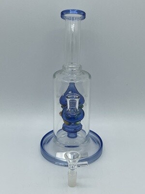 Four Mushroom Perc Sleek 12 Inch Glass Water Pipe - Assorted Colors