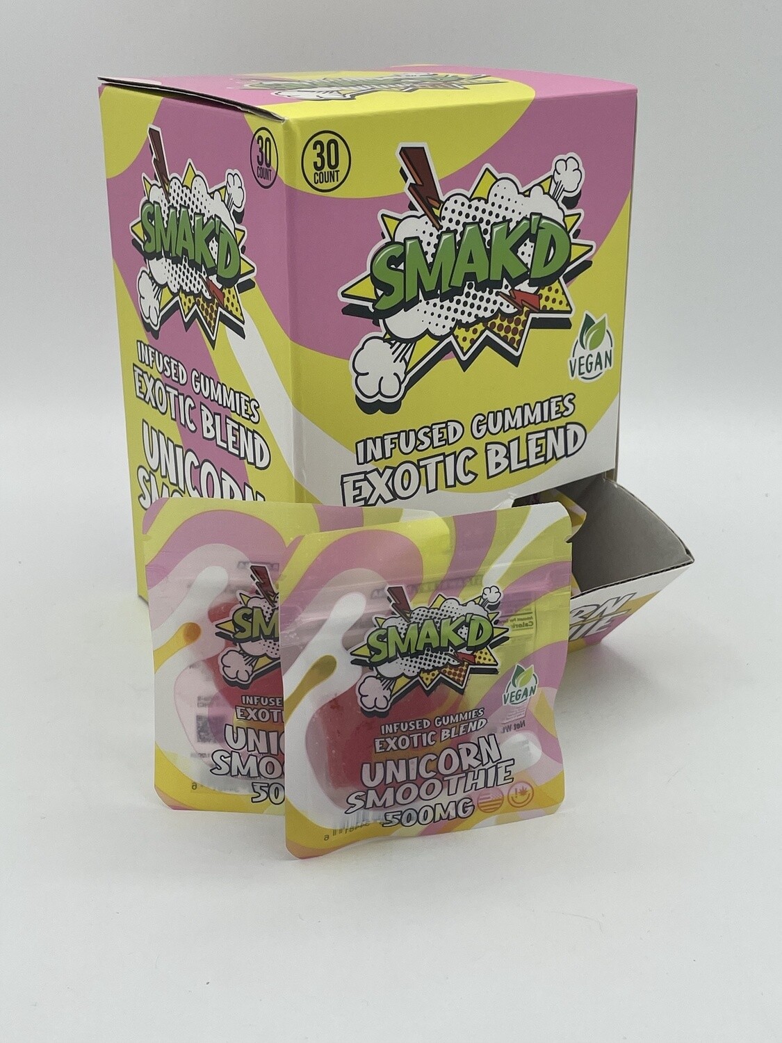 SMAK'D Exotic Blend 500mg Gummies 2ct Pack