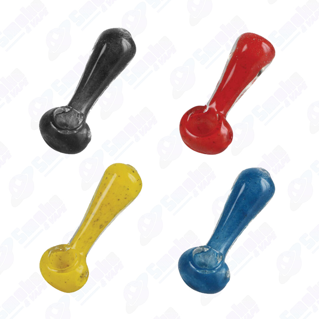 Frit Hand Pipe - Assorted Colors & Sizes, Design: Frit Hand Pipe - 3.75"