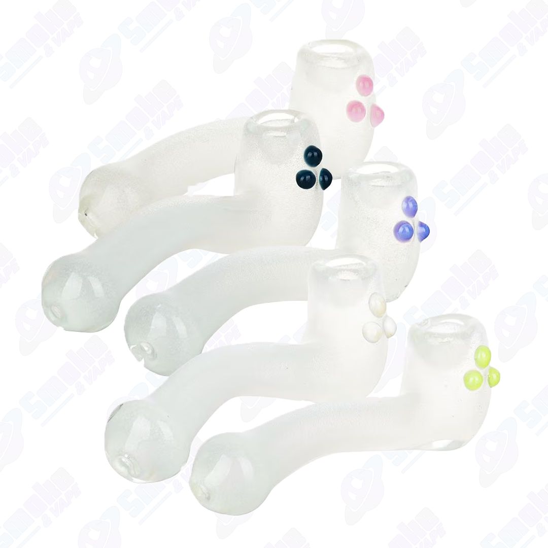 Shine From Within Glow In The Dark Glass Sherlock Pipe - 5.75” / Colors Vary