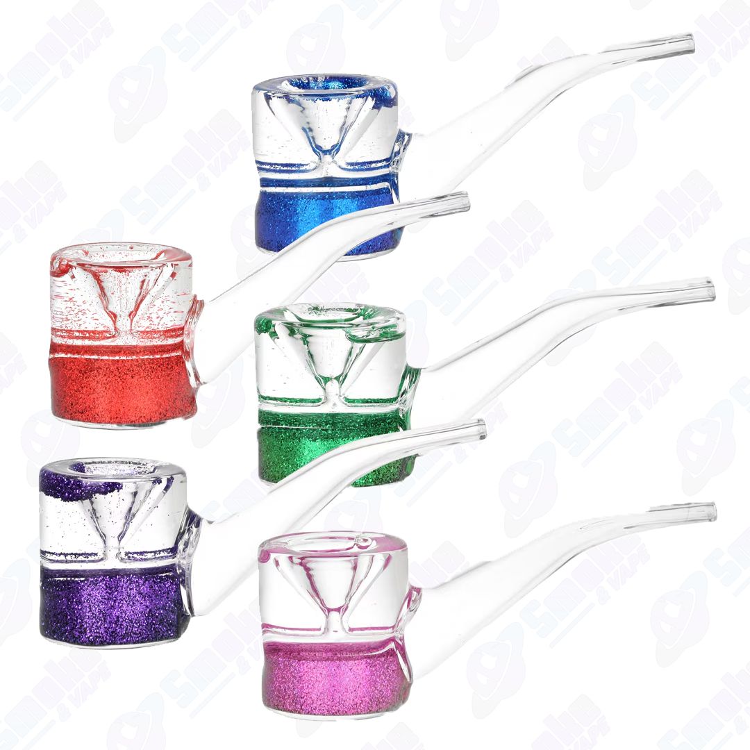 So Camp Glitter Glycerin Hand Pipe - 5“ / Colors Vary