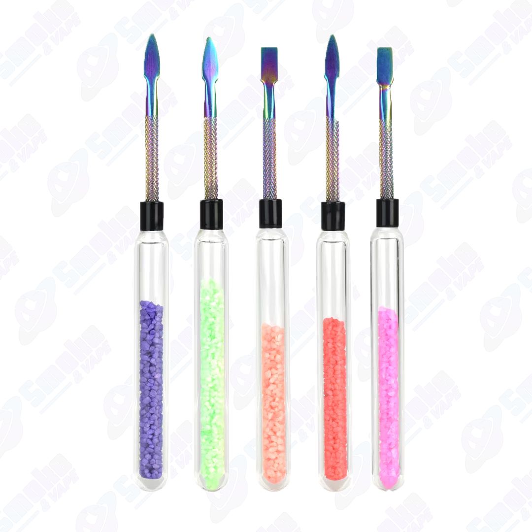 Color Frit Anodized Stainless Steel Dab Tool - 6“ / Asst Colors
