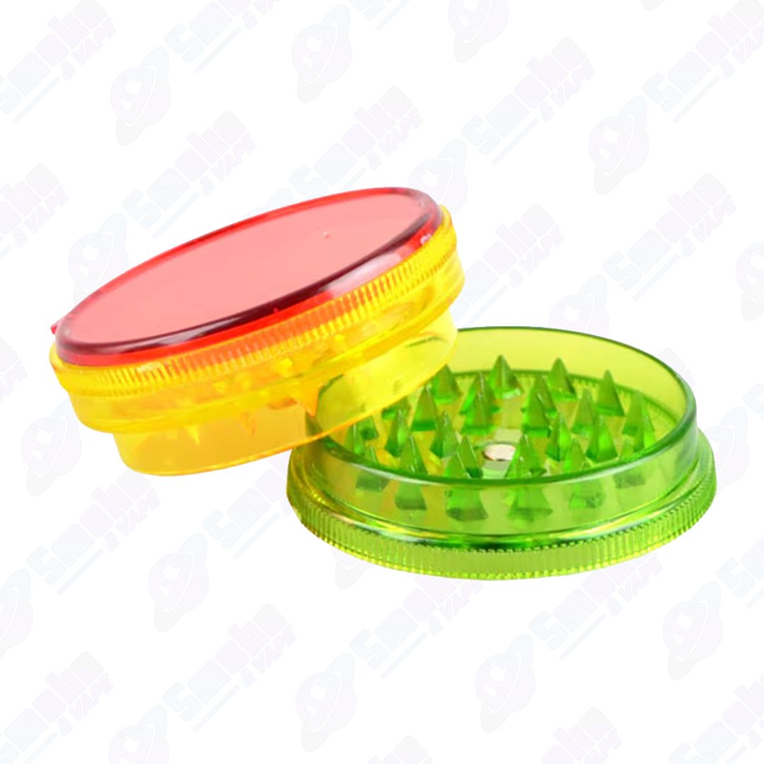 2.25" Plastic 3pc Rasta Color Super Grinders
