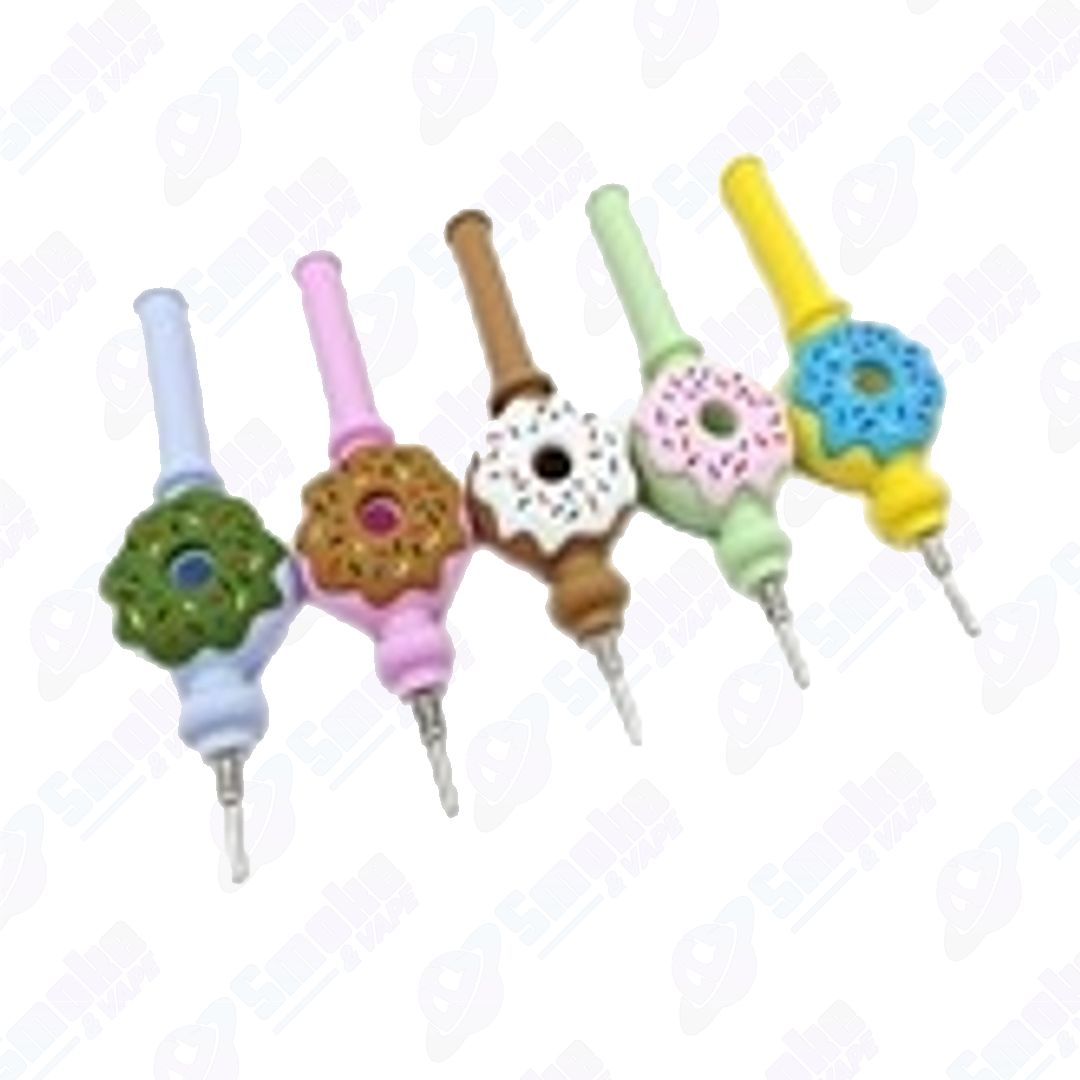 Silicone Donut 6.5" Nectar Collector & Titanium Nail