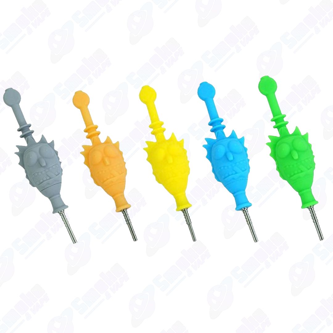 Rick 8" Silicone Nectar Collector W/ Titanium Nail - Asst. Colors