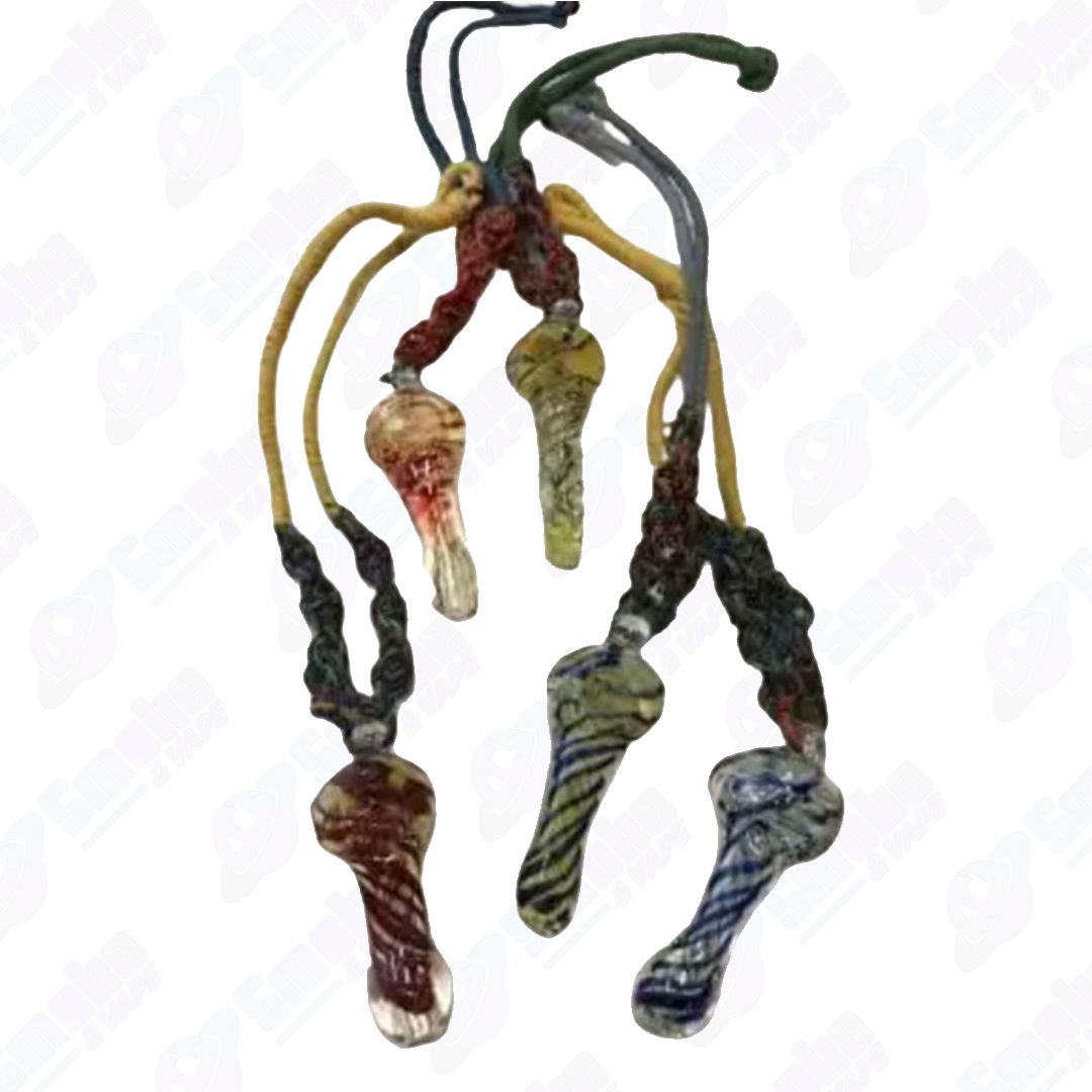 2" Glass Hand Pipe Necklace