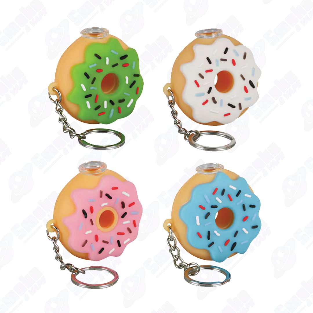 Silicone 2" Donut 1 Hitter Keychain