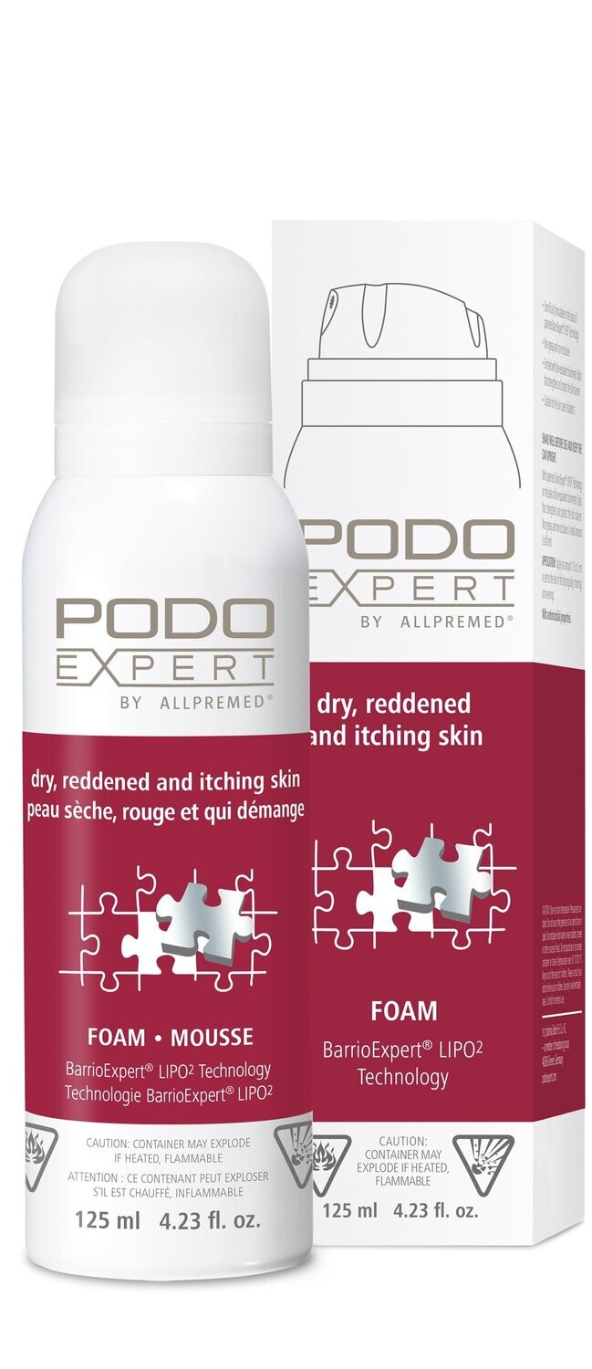 Podoexpert by Allpremed® dry, reddened and itching skin foam 125ml Podoexpert by Allpremed® dry, reddened and itching skin foam 125ml