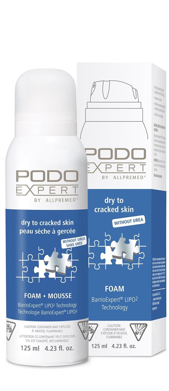 Podoexpert by Allpremed® dry to cracked skin foam without urea 125ml Podoexpert by Allpremed® dry to cracked skin foam without urea 125ml