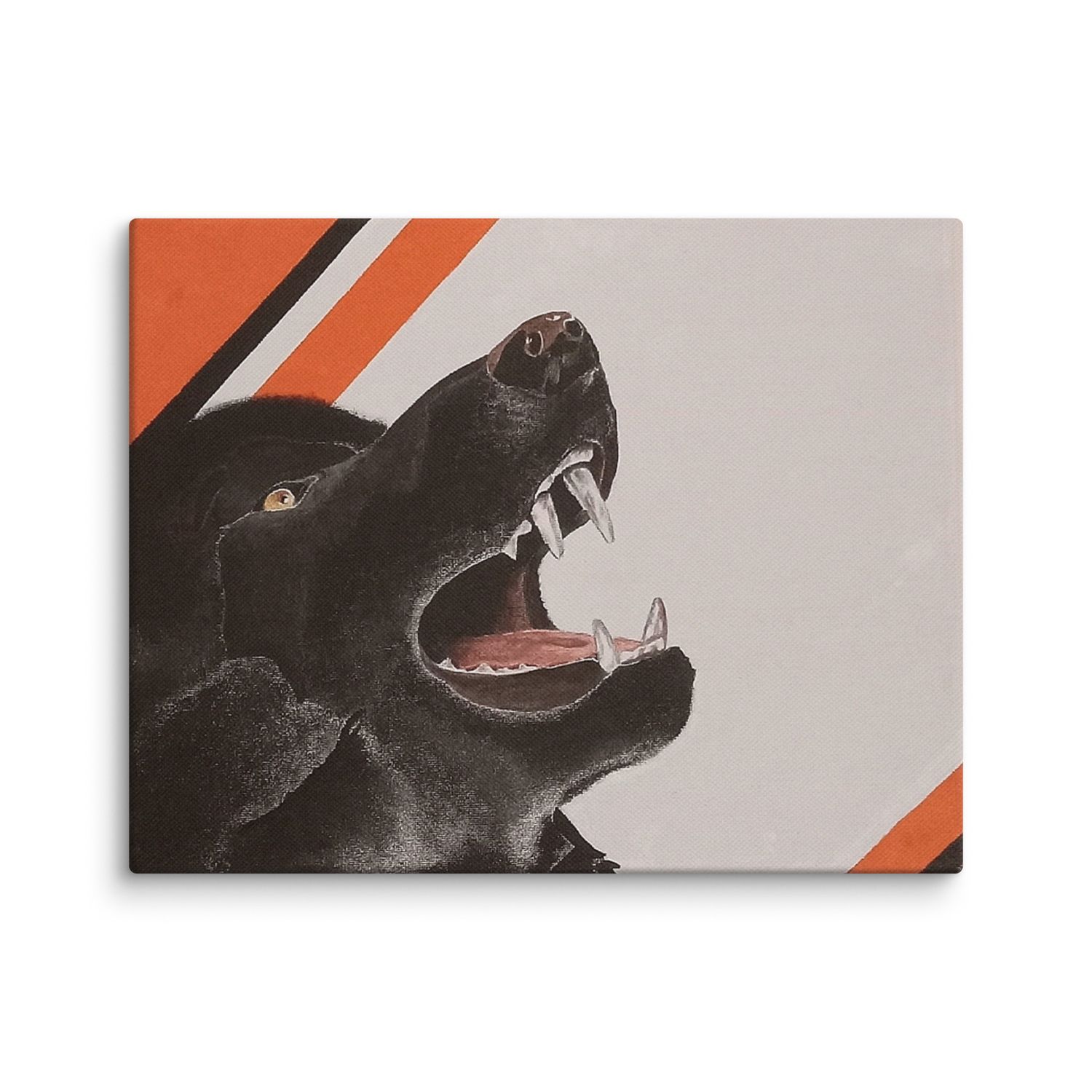 Midnight Wolf 14 x 11 canvas print (1) individuals