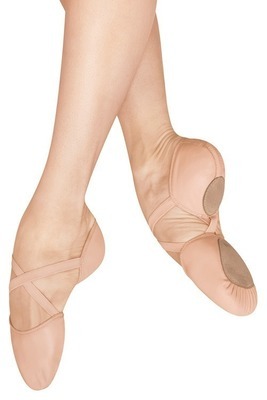 Balletschoenen met splitzool en elastiek (Canvas)