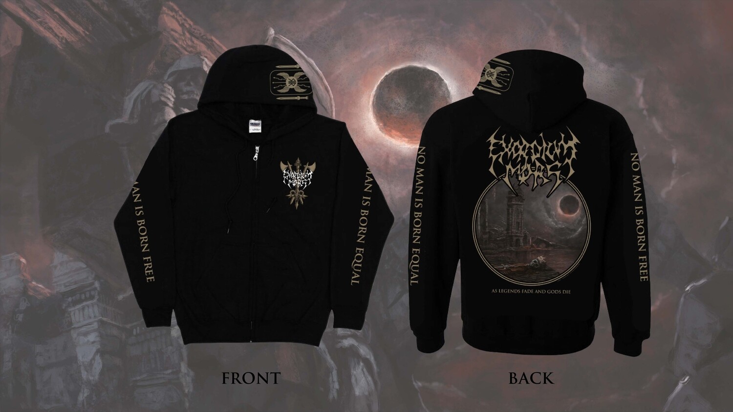 As Legends Fade And Gods Die - Zip Up Hoodie