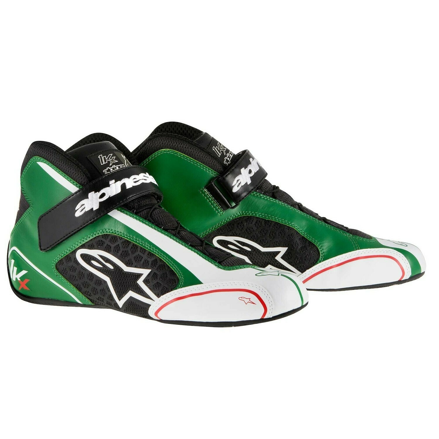 Chaussures ALPINESTARS TECH 1-KX VERT NOIR BLANC