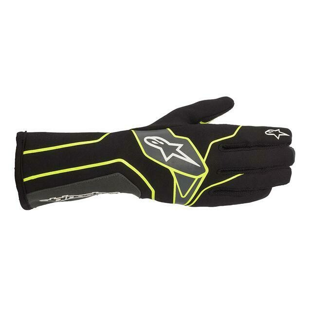 GANTS ALPINESTARS TECH 1-K V2 GLOVES NOIR JAUNE FLUO GRIS